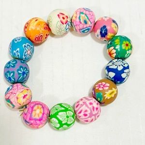 Clay bead bracelet